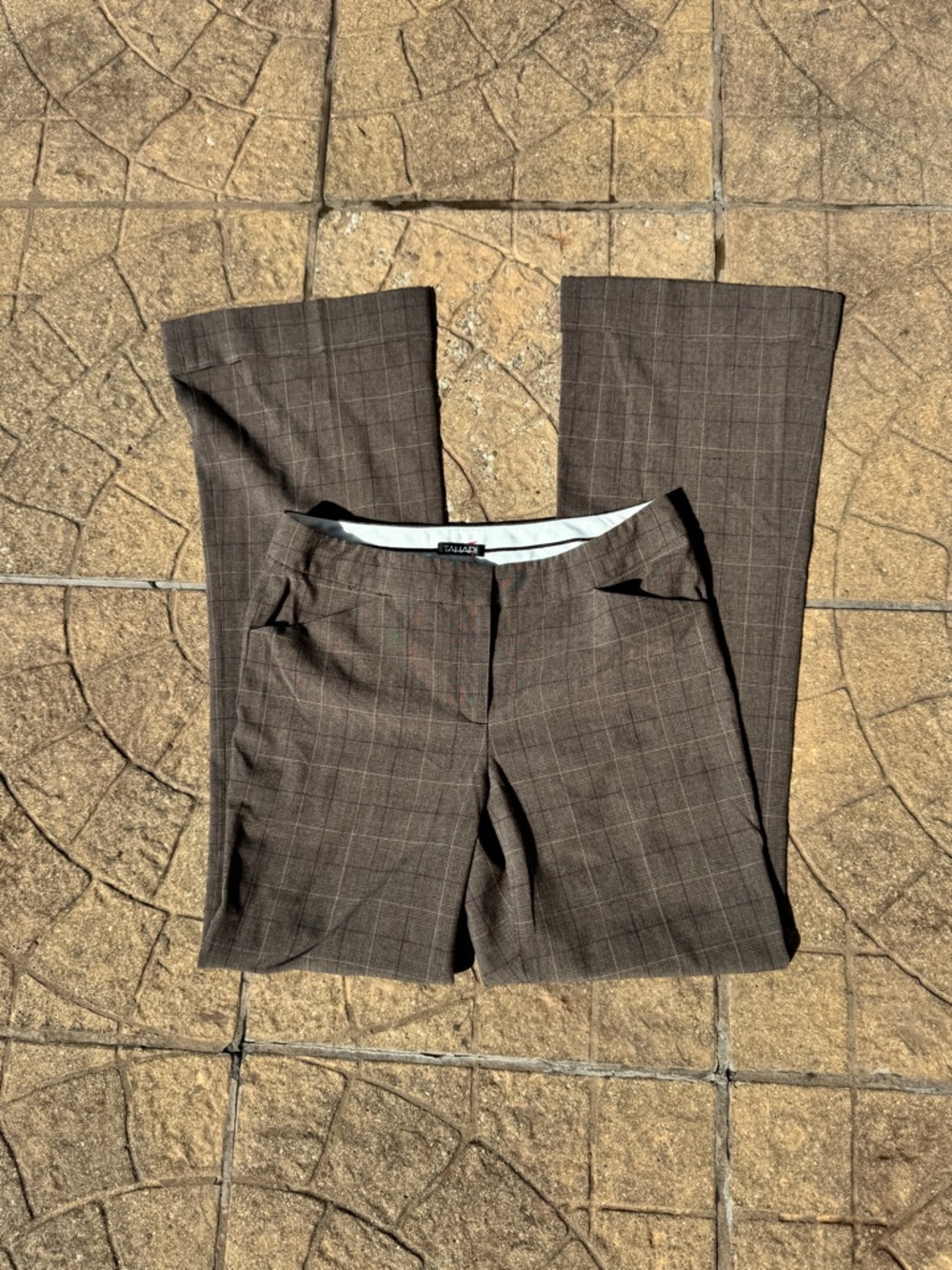 Tahari Brown Plaid Women's Dress Pants
